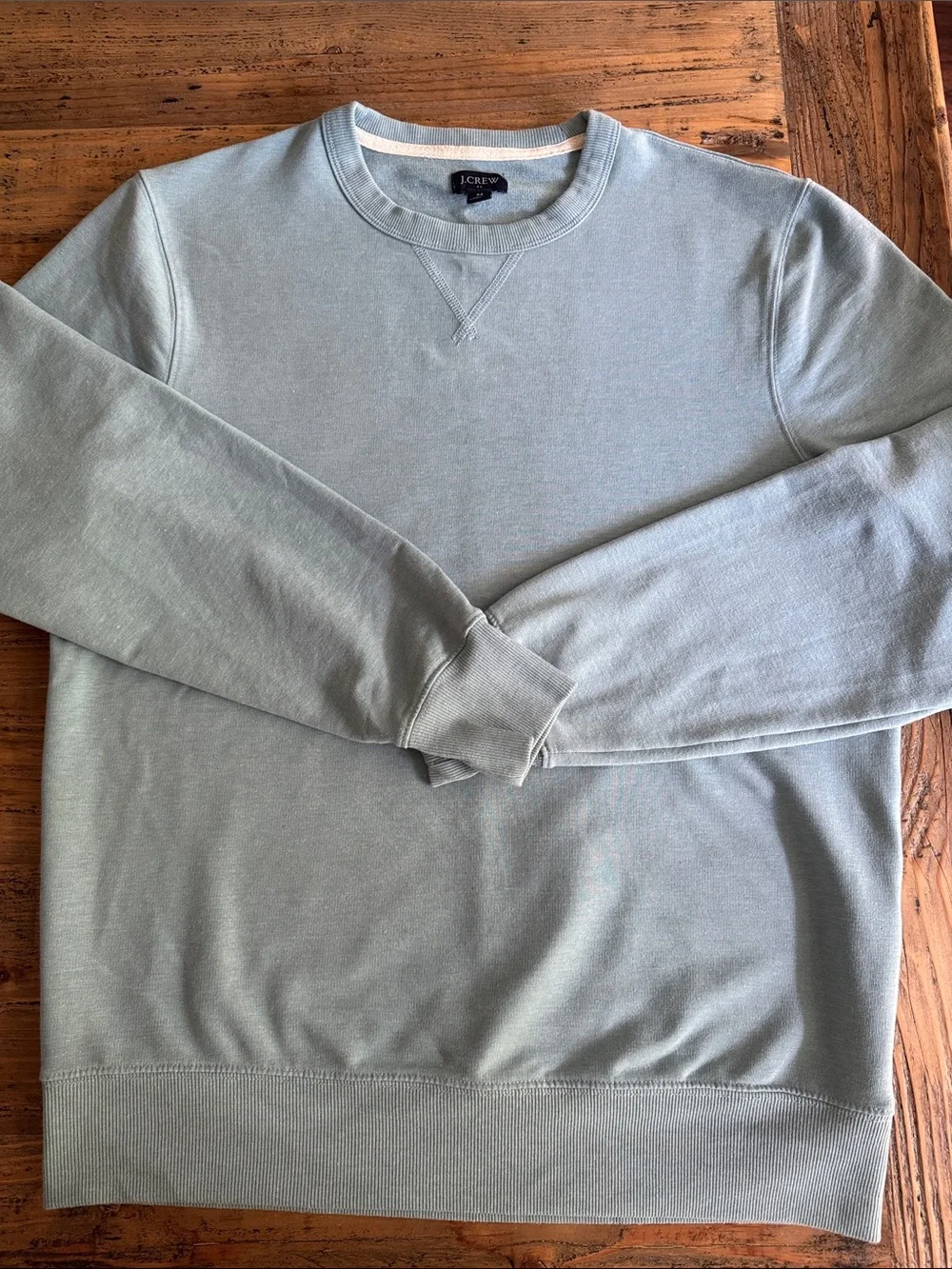 J. Crew Men's Crewneck Sweatshirt in Sage Green